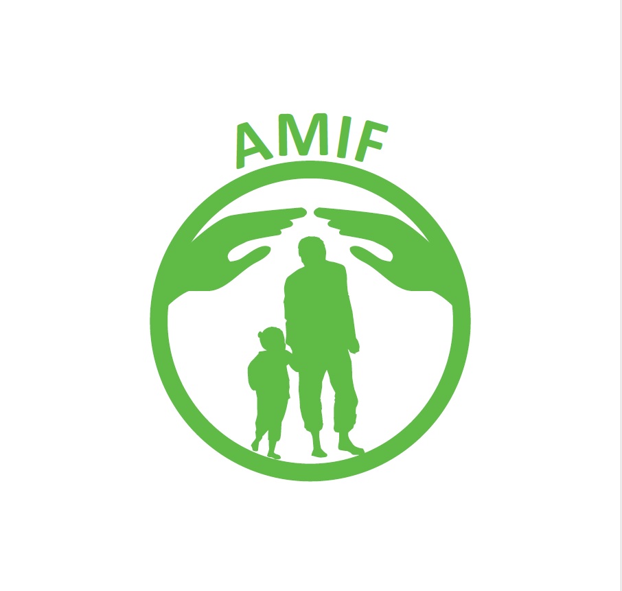 Logotip Sklada za azil, migracije in vključevanje (AMIF)
