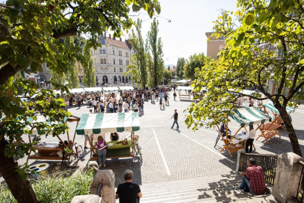 Podjetniški bazar na Prešernovem trgu