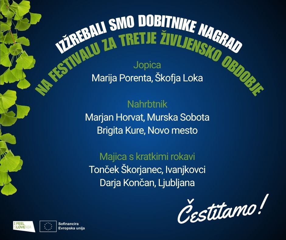 Nagrajenci nagradnega kviza na Festivalu za tretje življenjsko obdobje