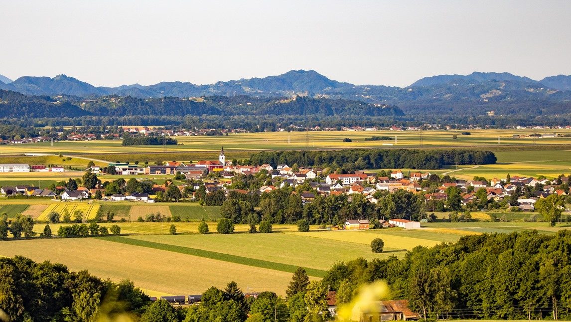 Ptičja perspektiva na kraj Gorišnica